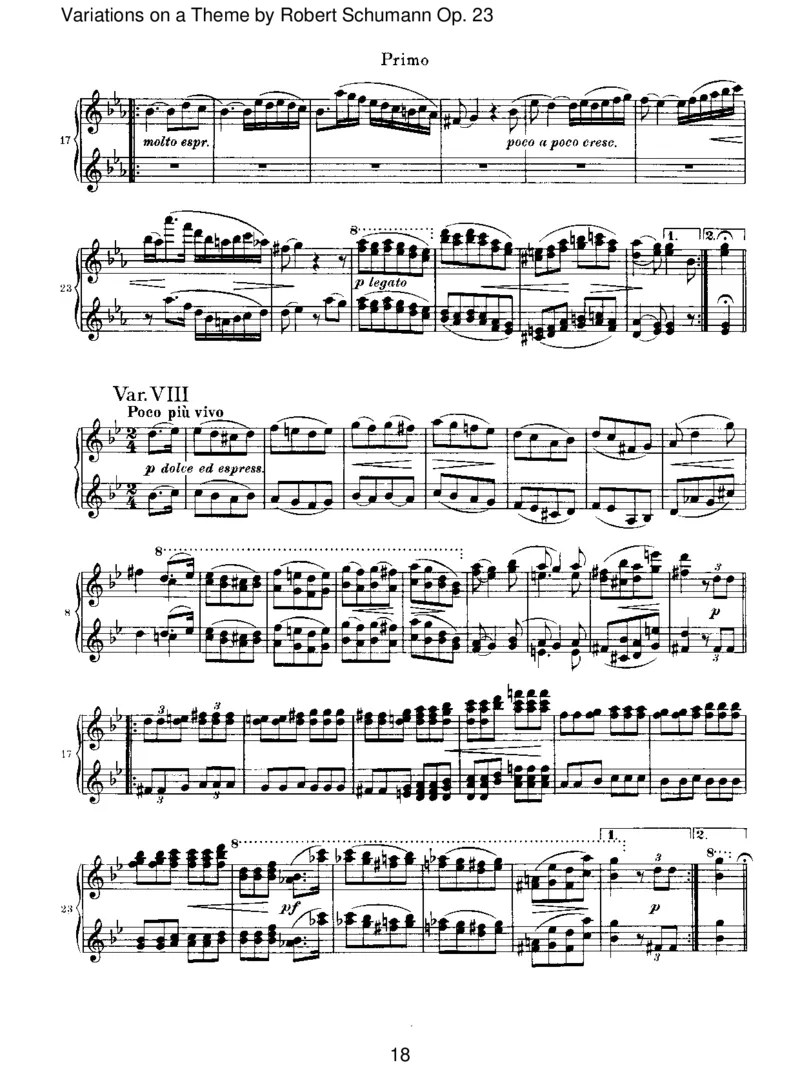 VariationsonaThemebyRobertSchumannOp.23_一万首著名钢琴曲谱哈农贝多芬合集视频教学电子版高清无水印可打印_1古典钢琴知名音乐家谱_勃拉姆斯钢琴谱全集_VI.PianoWorksforFourHands