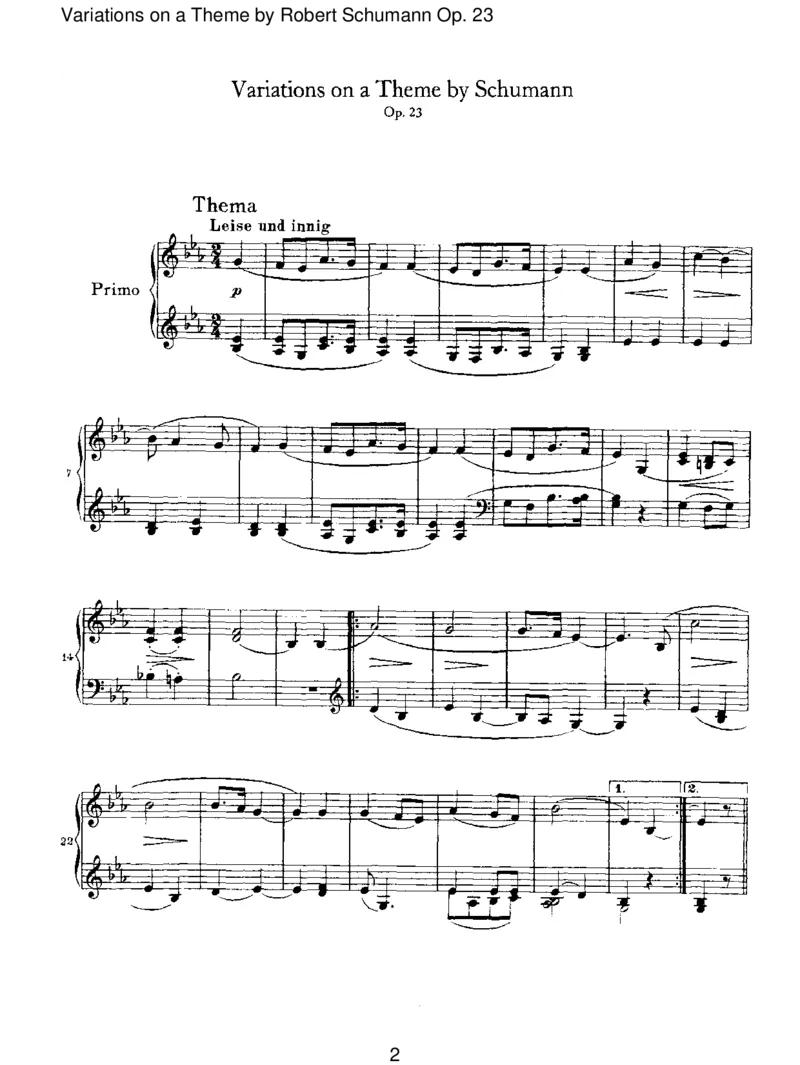 VariationsonaThemebyRobertSchumannOp.23_一万首著名钢琴曲谱哈农贝多芬合集视频教学电子版高清无水印可打印_1古典钢琴知名音乐家谱_勃拉姆斯钢琴谱全集_VI.PianoWorksforFourHands
