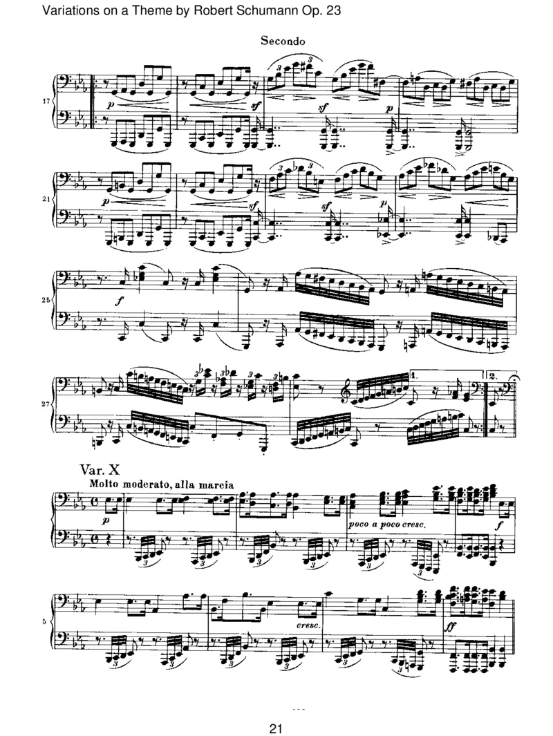 VariationsonaThemebyRobertSchumannOp.23_一万首著名钢琴曲谱哈农贝多芬合集视频教学电子版高清无水印可打印_1古典钢琴知名音乐家谱_勃拉姆斯钢琴谱全集_VI.PianoWorksforFourHands