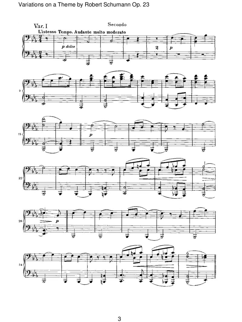 VariationsonaThemebyRobertSchumannOp.23_一万首著名钢琴曲谱哈农贝多芬合集视频教学电子版高清无水印可打印_1古典钢琴知名音乐家谱_勃拉姆斯钢琴谱全集_VI.PianoWorksforFourHands