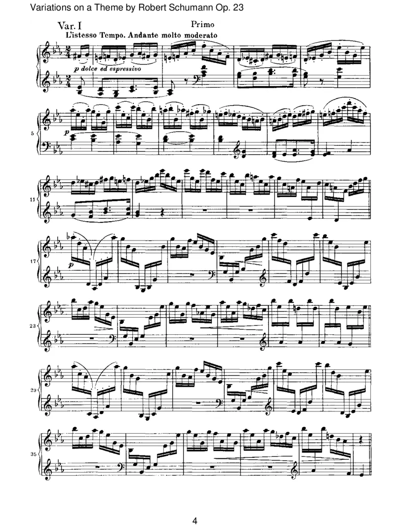 VariationsonaThemebyRobertSchumannOp.23_一万首著名钢琴曲谱哈农贝多芬合集视频教学电子版高清无水印可打印_1古典钢琴知名音乐家谱_勃拉姆斯钢琴谱全集_VI.PianoWorksforFourHands