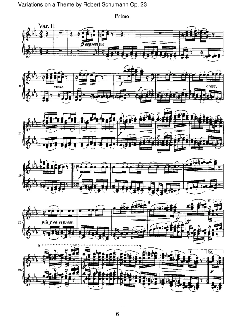 VariationsonaThemebyRobertSchumannOp.23_一万首著名钢琴曲谱哈农贝多芬合集视频教学电子版高清无水印可打印_1古典钢琴知名音乐家谱_勃拉姆斯钢琴谱全集_VI.PianoWorksforFourHands