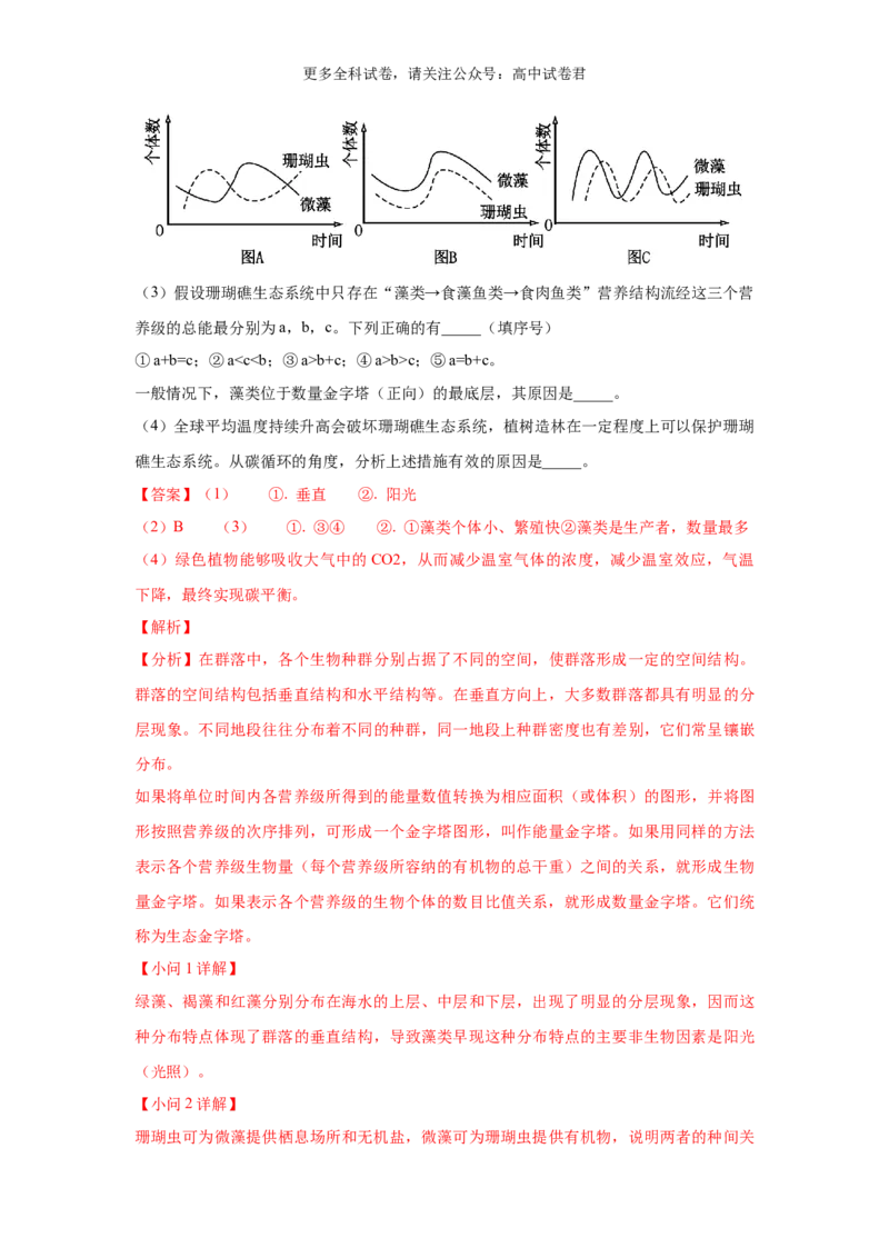 生物（九省联考真题完全解读，江西卷）-2024年1月&ldquo;九省联考&rdquo;真题完全解读与考后提升_2024年4月_其他_2024年1月新&ldquo;九省联考&rdquo;考后提升卷（原卷+解析）