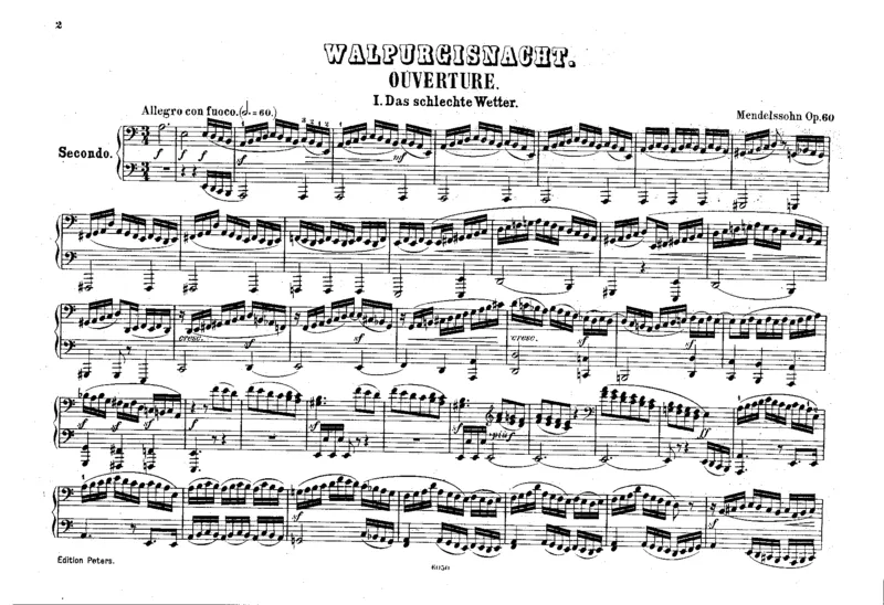 Walpurgisnacht,Op60(4Hands)_一万首著名钢琴曲谱哈农贝多芬合集视频教学电子版高清无水印可打印_02现代钢琴谱合集_马克西姆钢琴谱全集_门德尔松钢琴谱全集_四手连弹