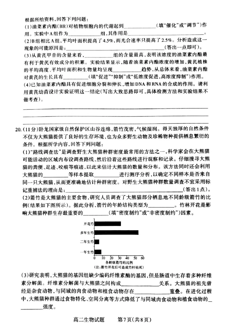 山西省晋城市2024-2025学年高二上学期12月月考试题生物PDF版含解析_2024-2025高二（7-7月题库）_2024年12月试卷_1222山西省晋城市2024-2025学年高二上学期12月月考