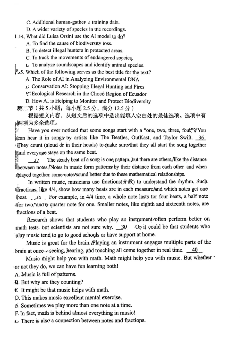 安徽A10联盟2025届高三上学期11月段考英语(含答案)_2024-2025高三（6-6月题库）_2024年11月试卷_1116安徽A10联盟2025届高三上学期11月段考（全科）