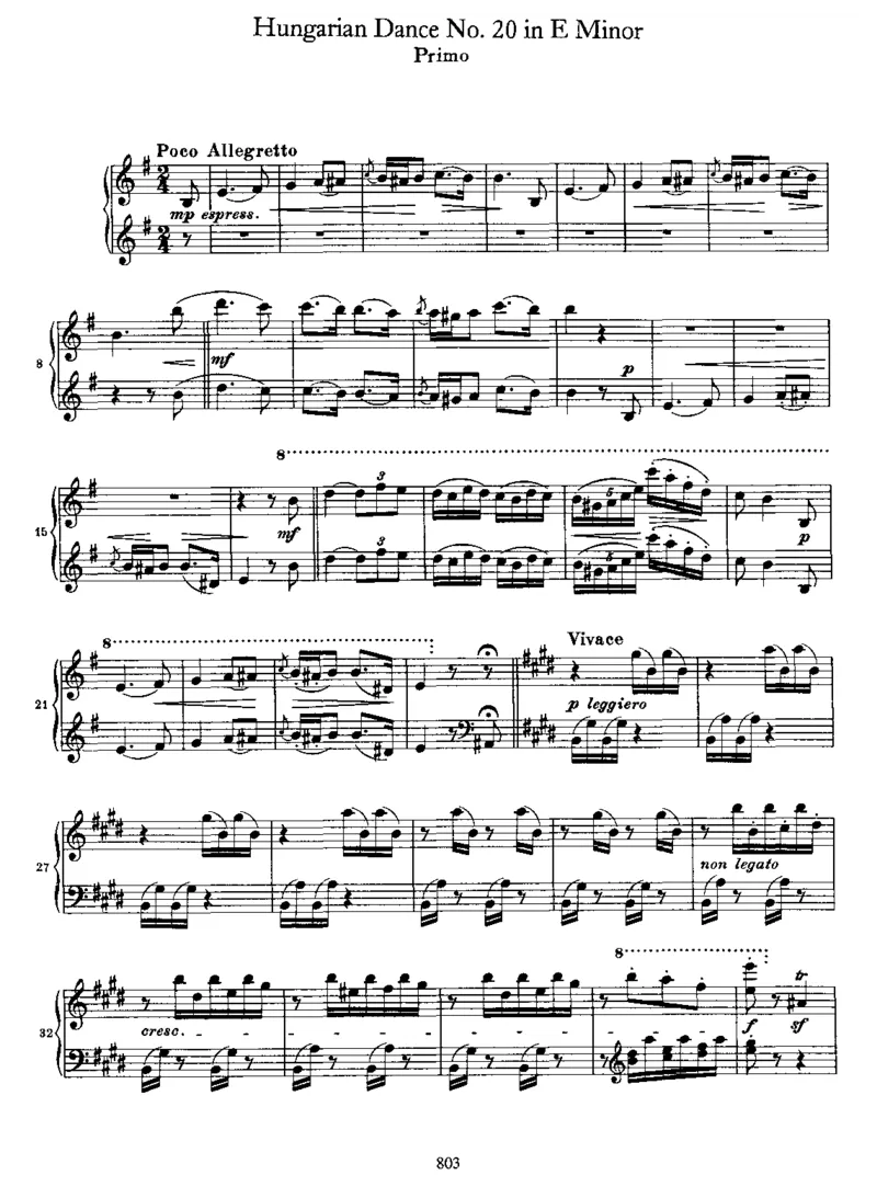 HungarianDanceNo20ine_一万首著名钢琴曲谱哈农贝多芬合集视频教学电子版高清无水印可打印_1古典钢琴知名音乐家谱_勃拉姆斯钢琴谱全集_匈牙利舞曲四手联弹版