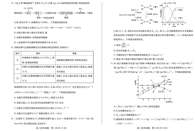 化学-山东省&ldquo;优高联盟&rdquo;2024-2025学年高三2月诊断性检测_2024-2025高三（6-6月题库）_2025年02月试卷_0213山东省&ldquo;优高联盟&rdquo;2024-2025学年高三2月诊断性检测