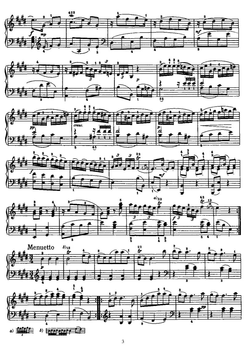 PianoSonataNo13inE_NoRestriction_一万首著名钢琴曲谱哈农贝多芬合集视频教学电子版高清无水印可打印_1古典钢琴知名音乐家谱_海顿钢琴谱全集_奏鸣曲