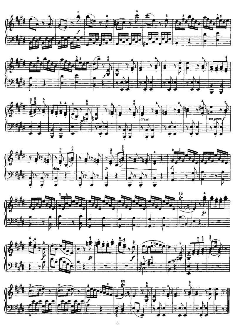 PianoSonataNo13inE_NoRestriction_一万首著名钢琴曲谱哈农贝多芬合集视频教学电子版高清无水印可打印_1古典钢琴知名音乐家谱_海顿钢琴谱全集_奏鸣曲