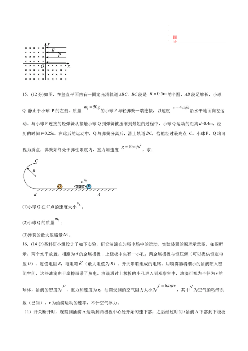 八省2025届高三&ldquo;八省联考&rdquo;考前猜想卷物理02考试版A4_2024-2025高三（6-6月题库）_2025年01月试卷_01012025届高三&ldquo;八省联考&rdquo;考前猜想卷