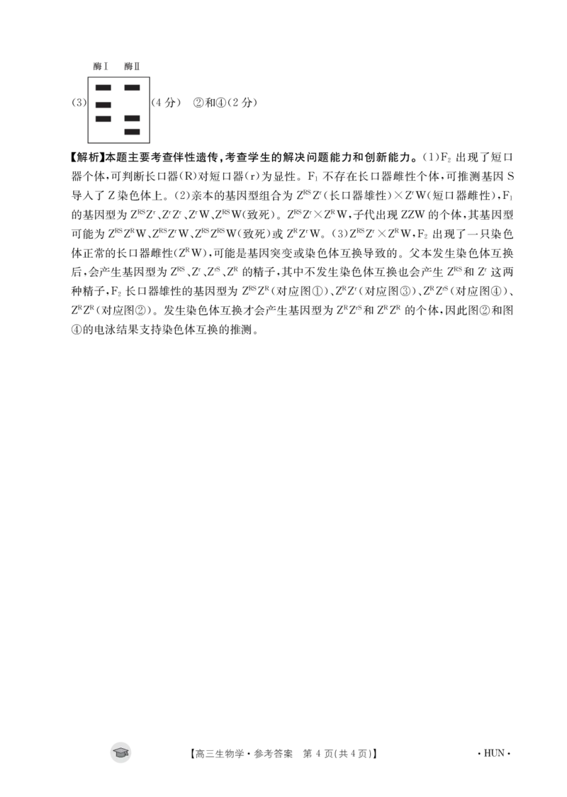 生物2003C湖南答案(1)_2023年11月_0211月合集_2024届湖南省衡阳市衡南县高三上学期金太阳11月期中（帽子2003C）_湖南省衡阳市衡南县2024届高三上学期金太阳11月期中（帽子2003C）生物