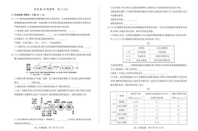 山东省滨州市2024-2025学年高二上学期期末考试生物PDF版含答案_2024-2025高二（7-7月题库）_2025年01月试卷_0126山东省滨州市2024-2025学年高二上学期期末考试
