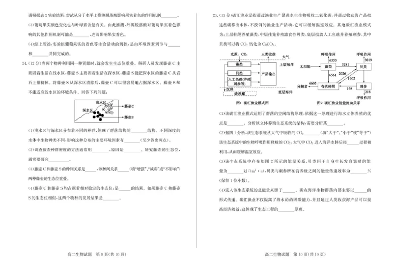 山东省滨州市2024-2025学年高二上学期期末考试生物PDF版含答案_2024-2025高二（7-7月题库）_2025年01月试卷_0126山东省滨州市2024-2025学年高二上学期期末考试