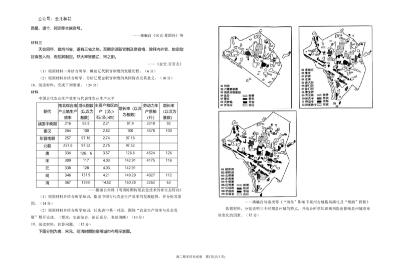 宁夏回族自治区银川一中2023-2024学年高二下学期期末考试+历史_2024-2025高二（7-7月题库）_2024年07月试卷_0723宁夏回族自治区银川一中2023-2024学年高二下学期期末考试