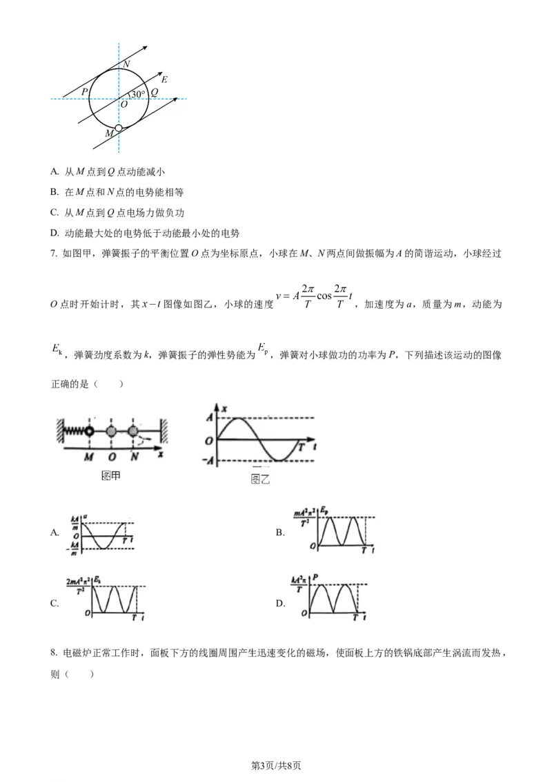 精品解析：2024年1月广西普通高等学校招生考试适应性测试物理试题（原卷版）_2024年2月_2024年九省联考各版本合集_广西（物化生政史地）_广西物理(含答案）