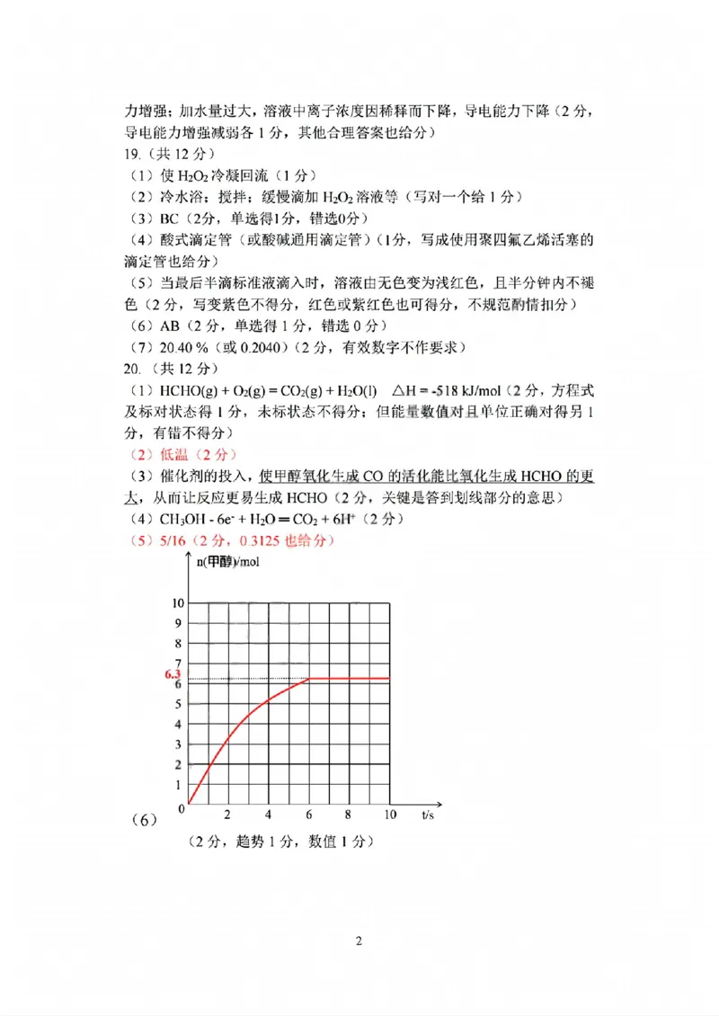 化学答案_2025年11月高二试卷_251125浙江衢州五校联盟2025年11月高二期中联考（全）