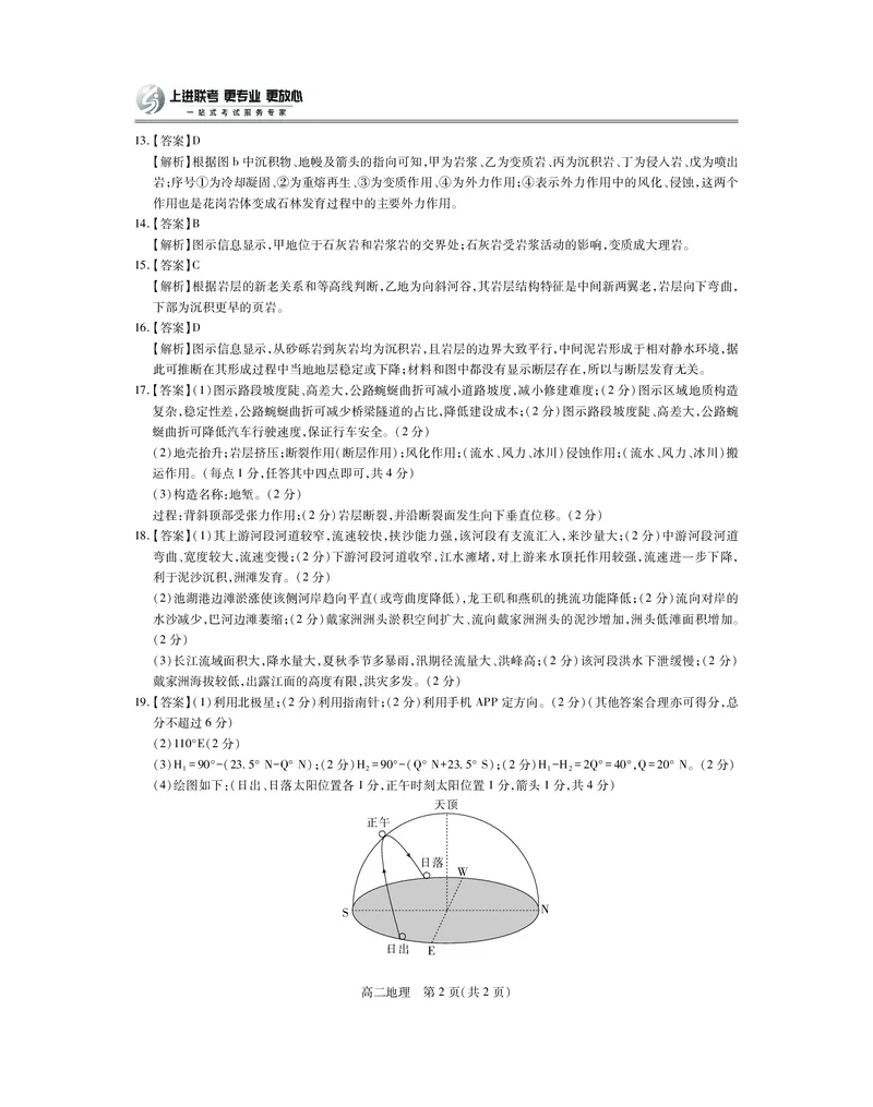 A10月江西高二联考&middot;地理答案_2025年10月高二试卷_251016江西省上进联考2025&mdash;2026学年高二年级10月阶段检测（全）