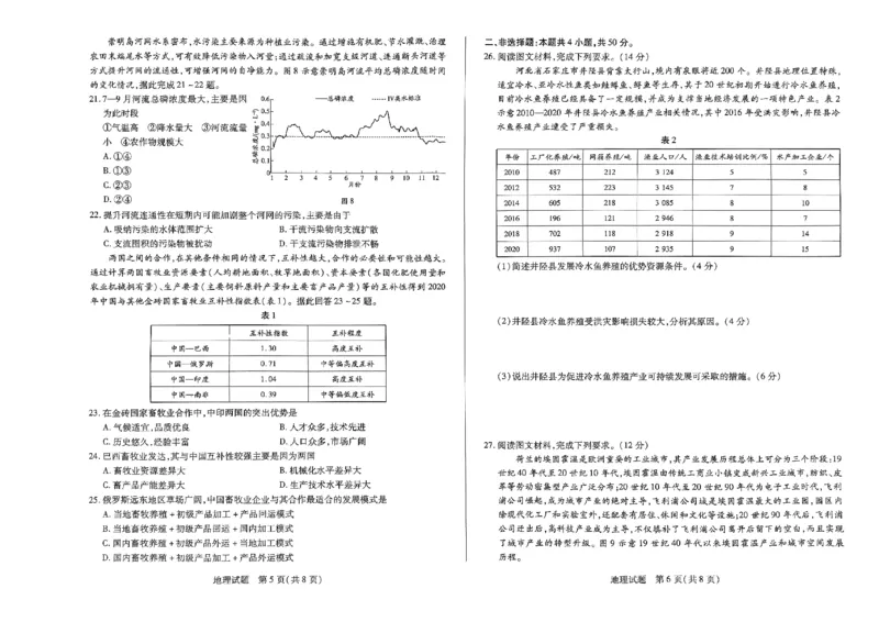 扫描件_地理试卷(1)_2023年11月_0211月合集_2024届河南省天一大联考高三上学期阶段性测试（三）（11月）_河南省天一大联考2024届高三上学期阶段性测试（三）（11月）地理