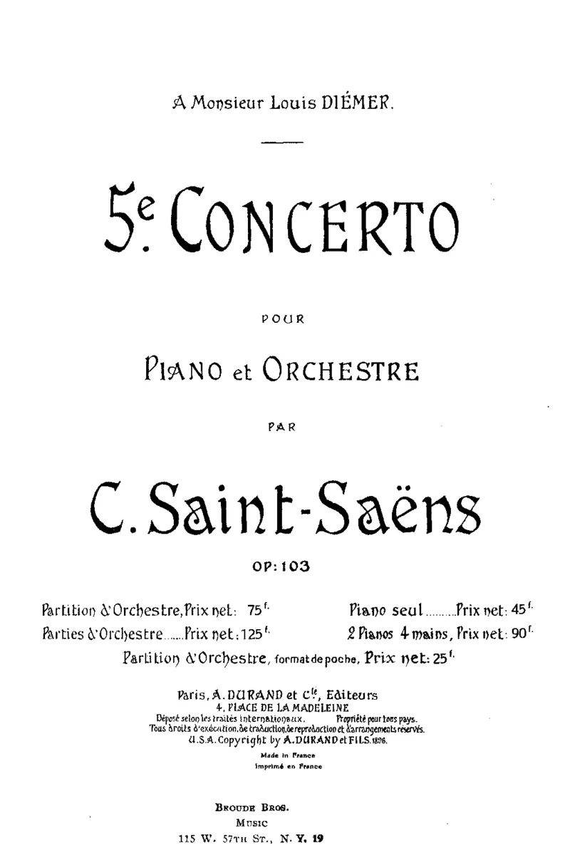 SaintSaensConcerto_No_5_Op_103_一万首著名钢琴曲谱哈农贝多芬合集视频教学电子版高清无水印可打印_1古典钢琴知名音乐家谱_圣桑钢琴谱全集_钢琴协奏曲