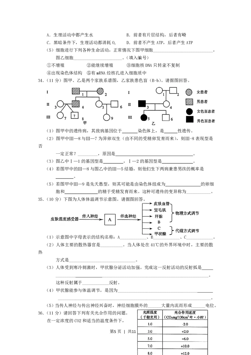 2006年上海高考生物真题及答案_生物高考真题试卷_旧1990-2007&middot;高考生物真题_1990-2007&middot;高考生物真题&middot;PDF_上海