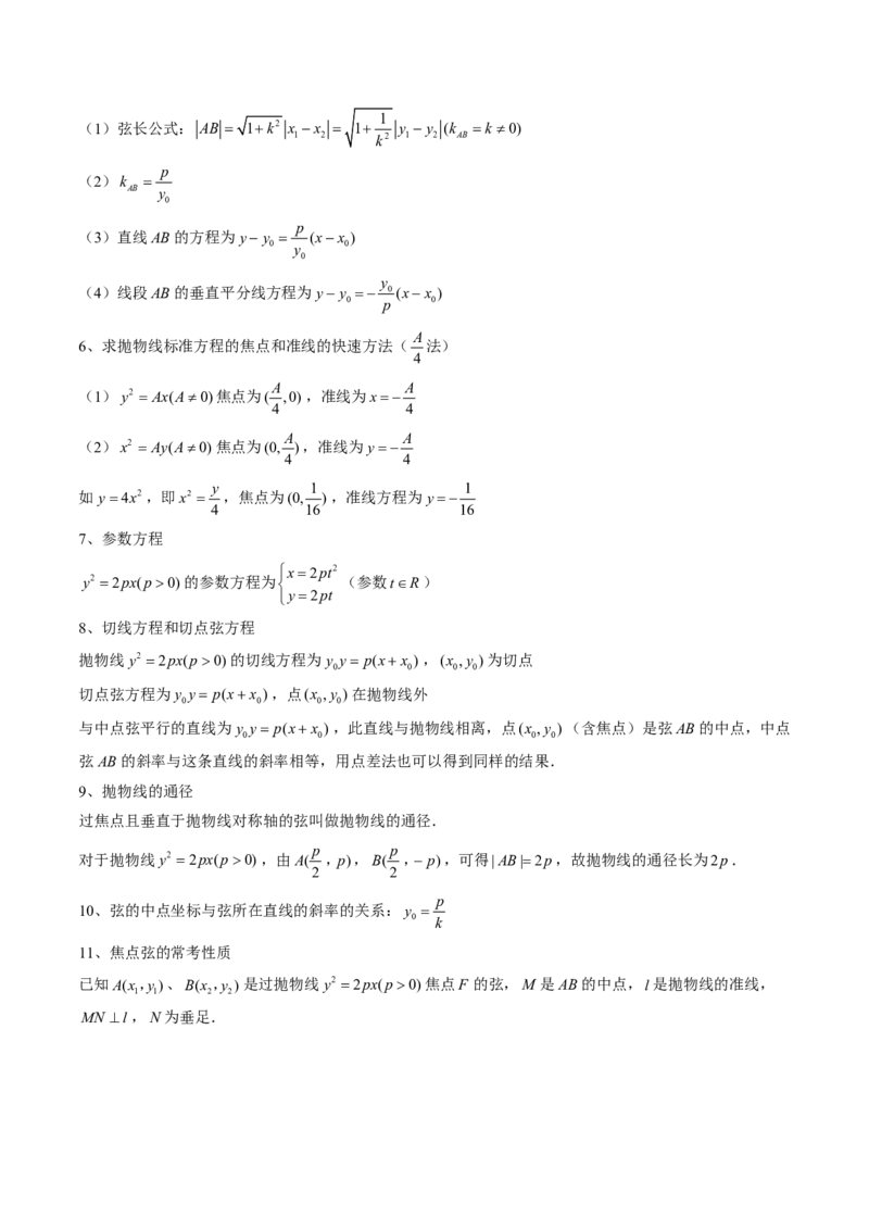 专题17抛物线（2大考向真题解读）-原卷版_2024-2025高三（6-6月题库）_2024年08月试卷_08202025版《真题题源解密-专题分类》数学