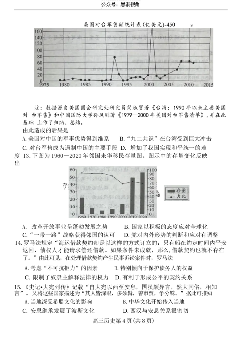 山西省吕梁市2024-2025学年高三上学期11月期中历史试题_2024-2025高三（6-6月题库）_2024年11月试卷_1105山西省吕梁市2024-2025学年高三上学期11月期中