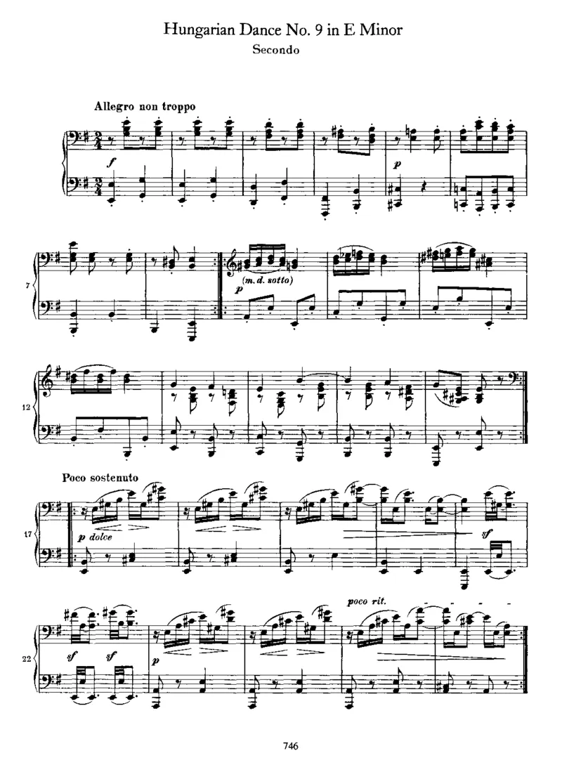 HungarianDanceNo09ine_一万首著名钢琴曲谱哈农贝多芬合集视频教学电子版高清无水印可打印_1古典钢琴知名音乐家谱_勃拉姆斯钢琴谱全集_匈牙利舞曲四手联弹版