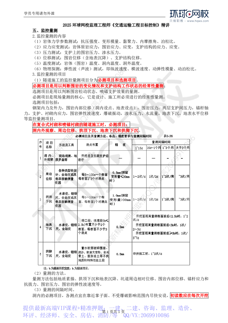 WM_38.专业知识：第五章第三节隧道开挖(四)_监理工程师_2025监理工程师_2025年监理工程师-各大机构_2025年监理-交通目标_01.精讲班-朱.娟婷_讲义