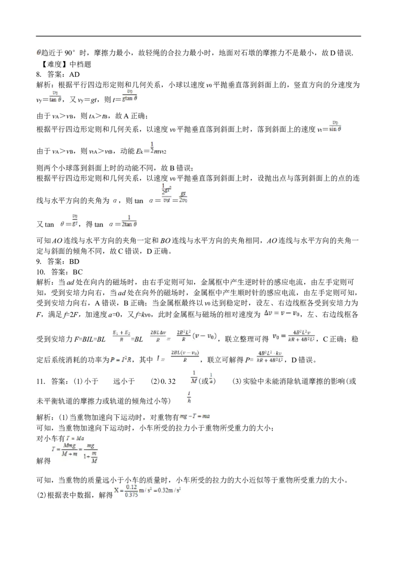 吉林省白城市第一中学2025届高三上学期1月期末考试物理试卷（含解析）_2024-2025高三（6-6月题库）_2025年01月试卷_0107吉林省白城市第一中学2025届高三上学期1月期末考试