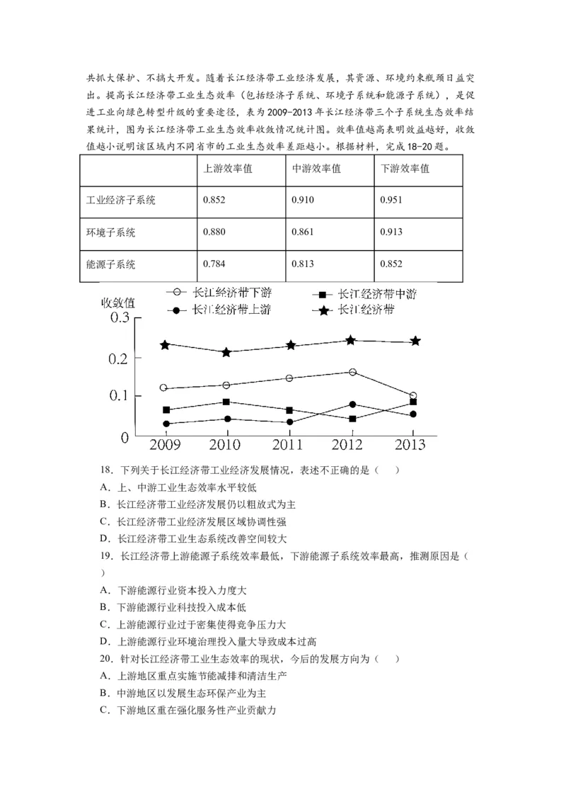 四川省内江市威远中学校2024-2025学年高二下学期期中考试地理试题（含答案）_2024-2025高二（7-7月题库）_2025年04月试卷(1)_0424四川省内江市威远中学2024-2025学年高二下学期期中考试