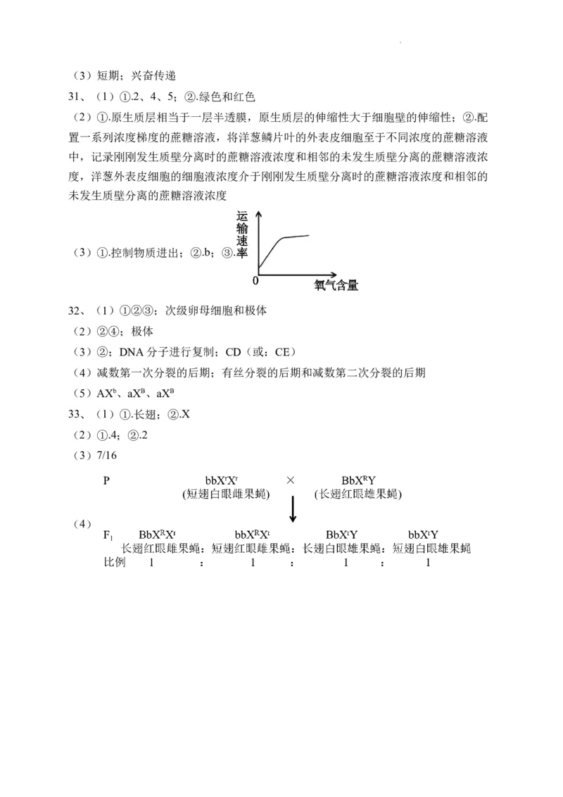 山西省朔州市怀仁市第九中学高中部2024届高三上学期11月期中生物(1)_2023年11月_01每日更新_26号_2024届山西省朔州市怀仁市第九中学高中部高三上学期11月期中