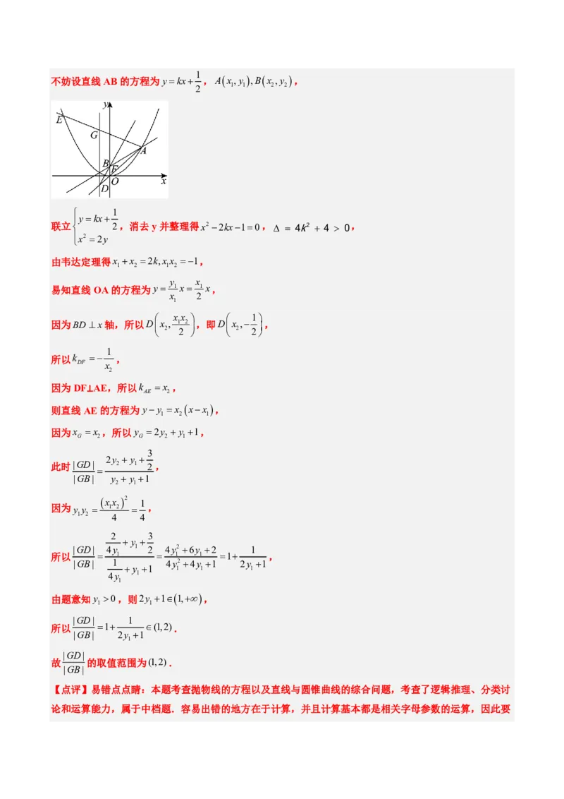 专题18圆锥曲线综合（10大考向真题解读）-解析版_2024-2025高三（6-6月题库）_2024年08月试卷_08202025版《真题题源解密-专题分类》数学