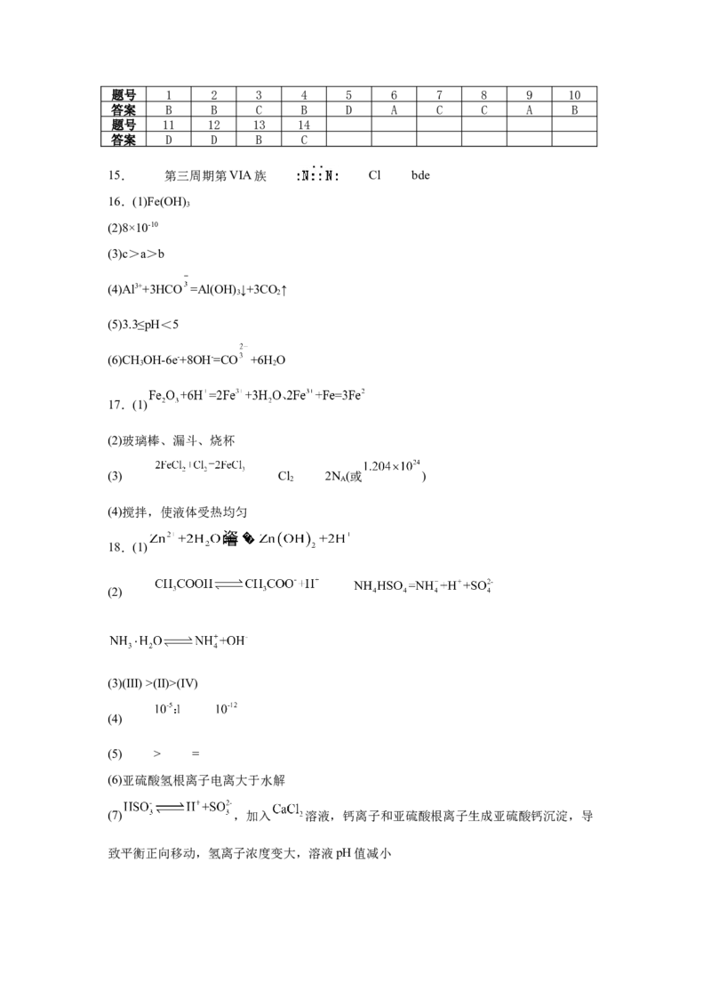 湖南省常德市汉寿县第一中学2024-2025学年高二下学期2月月考化学试题（含答案）_2024-2025高二（7-7月题库）_2025年03月试卷_0311湖南省常德市汉寿县第一中学2024-2025学年高二下学期2月月考
