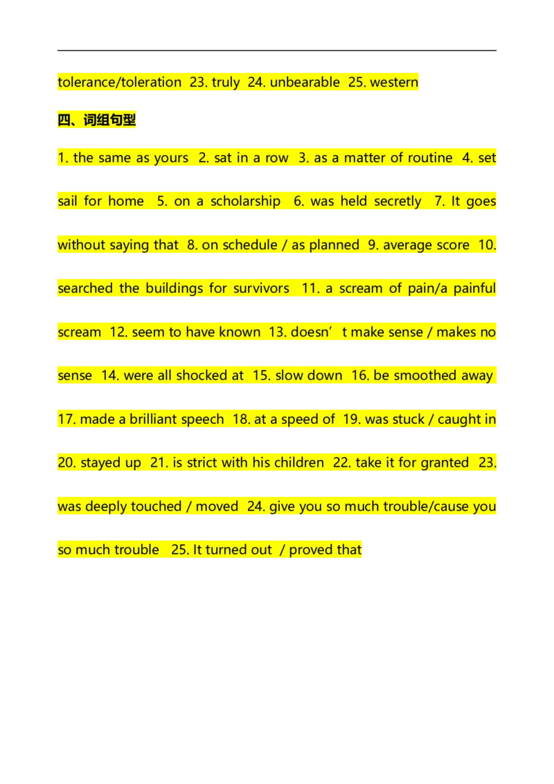 专题20高考英语3500考纲词汇周周测月月考_2024-2025高三（6-6月题库）_2024年08月试卷_0816高考英语3500考纲词汇周周测月月考