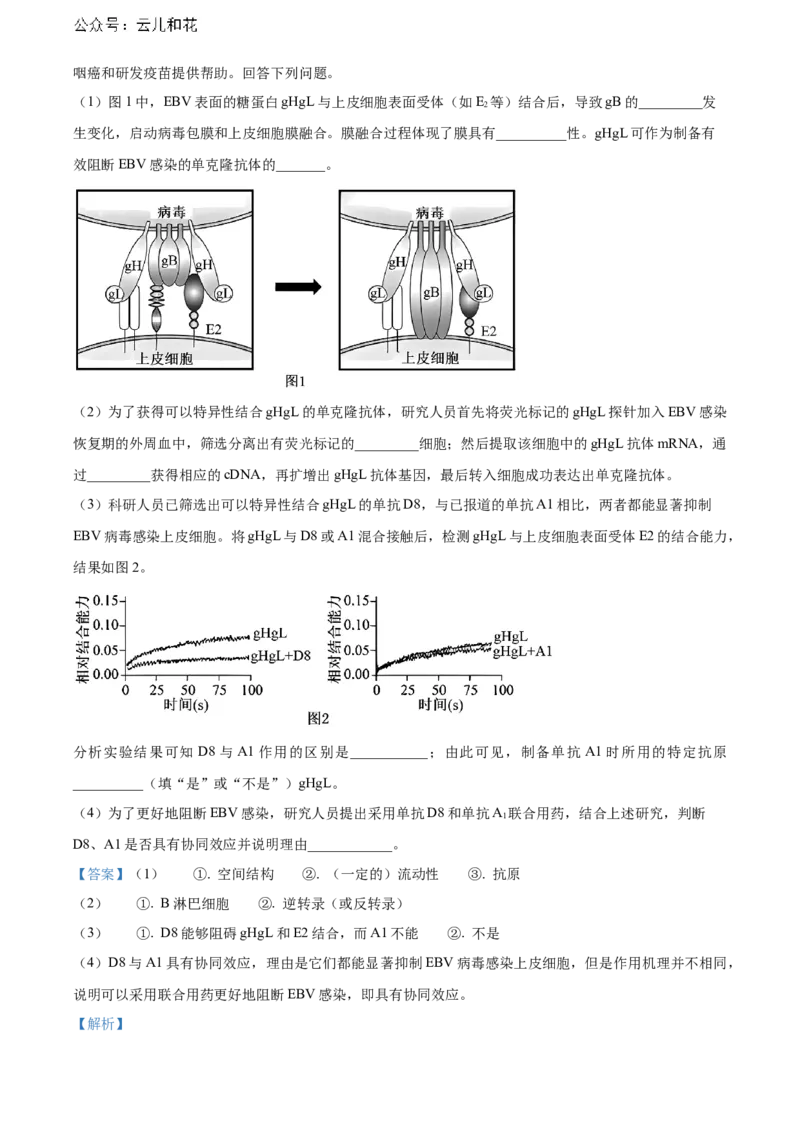 广东省江门市2023-2024学年高二下学期7月期末考试生物Word版含解析_2024-2025高二（7-7月题库）_2024年07月试卷_0730广东省江门市2023-2024学年高二下学期7月期末考试
