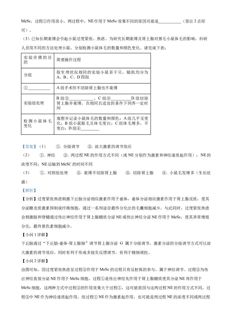 江苏省宿迁市2024-2025学年高二上学期11月期中生物试题Word版含解析_2024-2025高二（7-7月题库）_2024年12月试卷_1217江苏省宿迁市2024-2025学年高二上学期11月期中考试