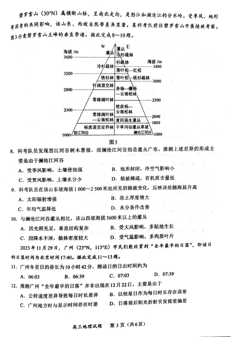 福建省名校联盟全国优质校2023-2024学年高三下学期开学大联考地理试题_2024年2月_01每日更新_19号_2024届名校联盟全国优质校高三大联考_2024届名校联盟全国优质校高三大联考地理