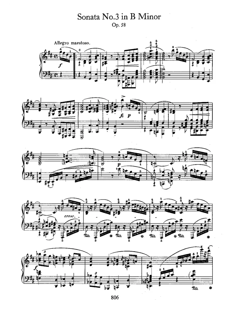 PianoSonataNo3inb,Op58_一万首著名钢琴曲谱哈农贝多芬合集视频教学电子版高清无水印可打印_1古典钢琴知名音乐家谱_肖邦钢琴谱全集_奏鸣曲