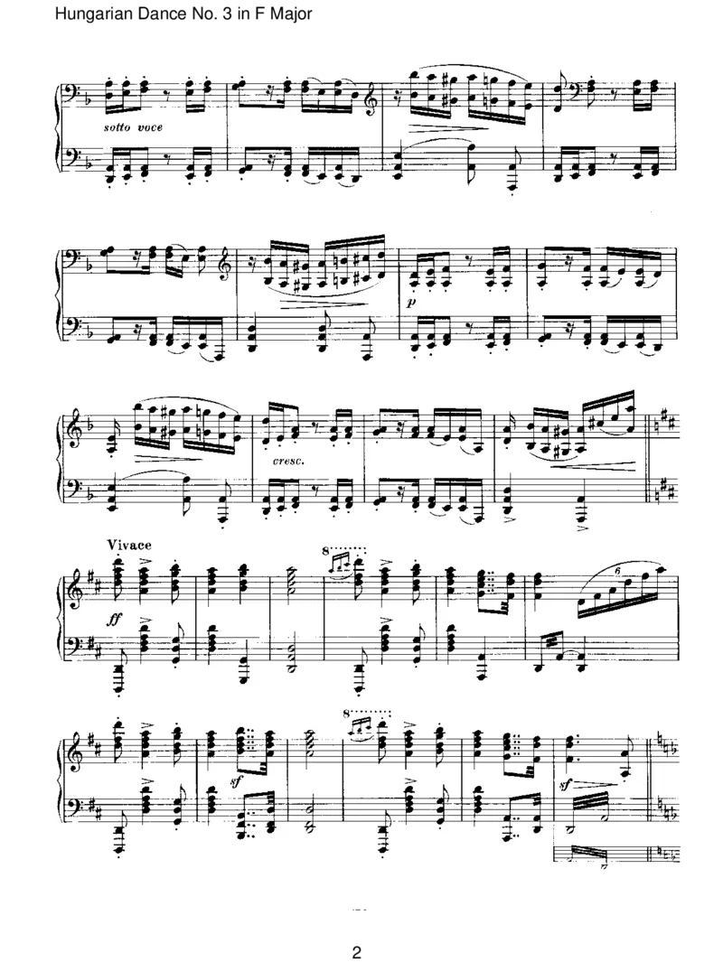 HungarianDanceNo.3inFMajor_一万首著名钢琴曲谱哈农贝多芬合集视频教学电子版高清无水印可打印_1古典钢琴知名音乐家谱_勃拉姆斯钢琴谱全集_IV.HungarianDancesforSoloPiano