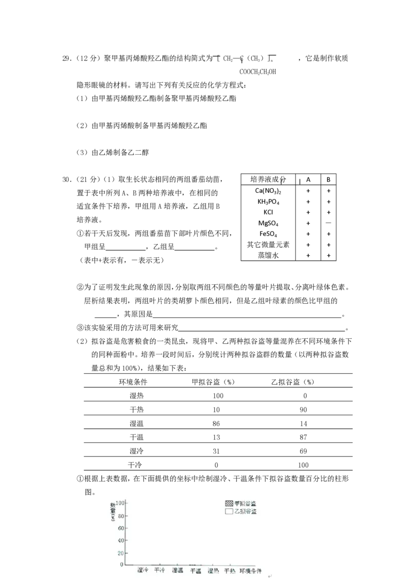 2005年重庆高考理科综合真题及答案_化学高考真题试卷_旧1990-2007&middot;高考化学真题_1990-2007&middot;高考化学真题&middot;PDF_2001-2007年各地理综历年真题_重庆