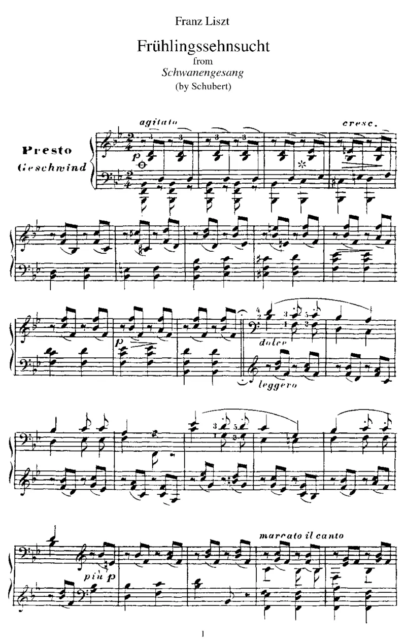 Fruhlingssehnsucht(Schubert)_一万首著名钢琴曲谱哈农贝多芬合集视频教学电子版高清无水印可打印_1古典钢琴知名音乐家谱_李斯特钢琴谱全集_改编舒伯特