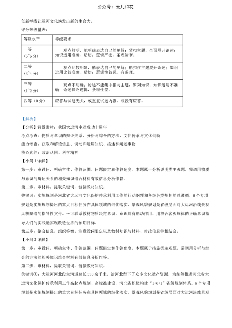 河北省邯郸市2023-2024学年高二第二(下)学期期末考试+政治答案_2024-2025高二（7-7月题库）_2024年07月试卷_0712河北省邯郸市2023-2024学年高二第二(下)学期期末考试