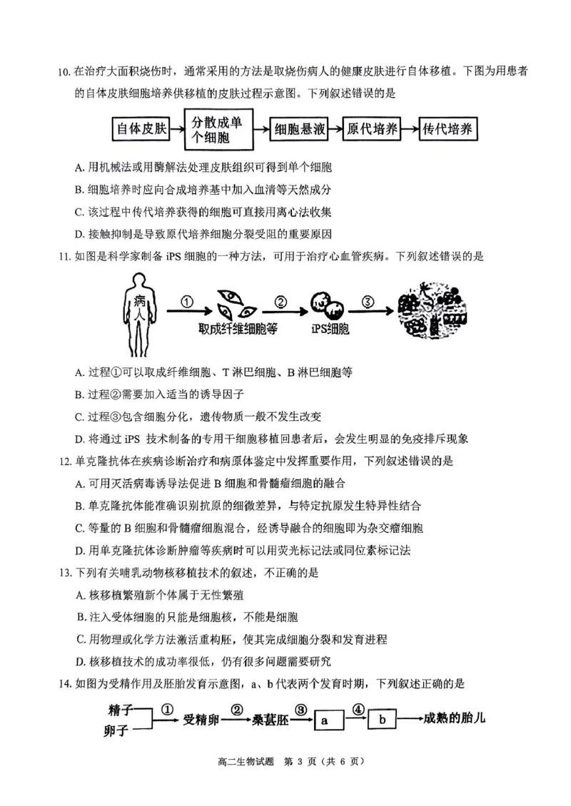 河南省驻马店市环际大联考&ldquo;逐梦计划&rdquo;2024-2025学年高二下学期阶段考试生物试题_2024-2025高二（7-7月题库）_2025年03月试卷