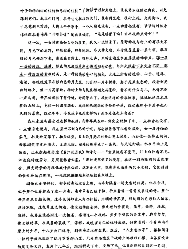 四川省大数据精准教学联盟2022级高三第一次统一监测语文试题+答案_2024-2025高三（6-6月题库）_2024年09月试卷_0912四川省大数据精准教学联盟2025届高三上学期一模考试
