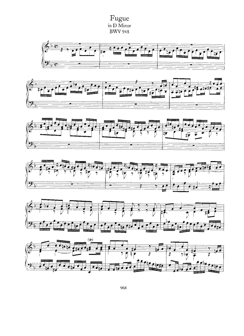 Fugueind,BWV948_一万首著名钢琴曲谱哈农贝多芬合集视频教学电子版高清无水印可打印_1古典钢琴知名音乐家谱_巴赫钢琴谱全集_Preludes，Fantasias，Fugues
