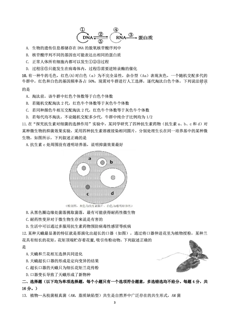 生物(1)_2023年11月_0211月合集_2024届广东省惠州市高三第二次调研考试_广东省惠州市2024届高三第二次调研考试生物
