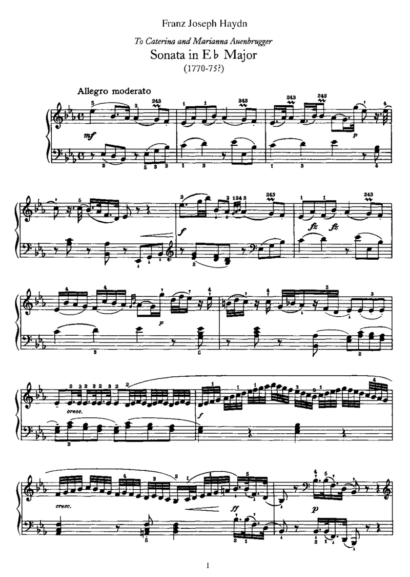 PianoSonataNo38inEb_NoRestriction_一万首著名钢琴曲谱哈农贝多芬合集视频教学电子版高清无水印可打印_1古典钢琴知名音乐家谱_海顿钢琴谱全集_奏鸣曲