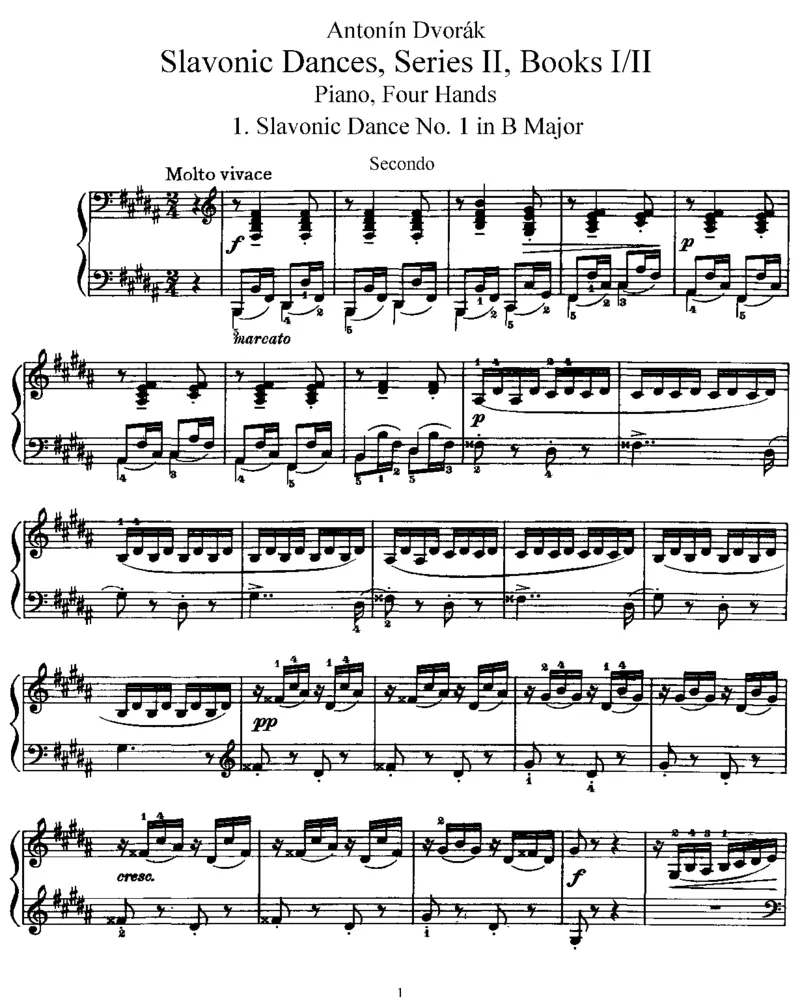 SlavonicDances,Op72(4Hands)_一万首著名钢琴曲谱哈农贝多芬合集视频教学电子版高清无水印可打印_1古典钢琴知名音乐家谱_德沃夏克钢琴谱全集_四手联弹