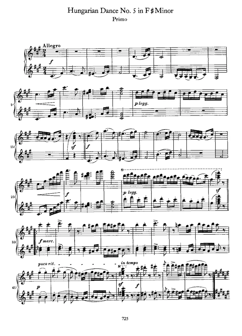 HungarianDanceNo05inf#_一万首著名钢琴曲谱哈农贝多芬合集视频教学电子版高清无水印可打印_1古典钢琴知名音乐家谱_勃拉姆斯钢琴谱全集_匈牙利舞曲四手联弹版